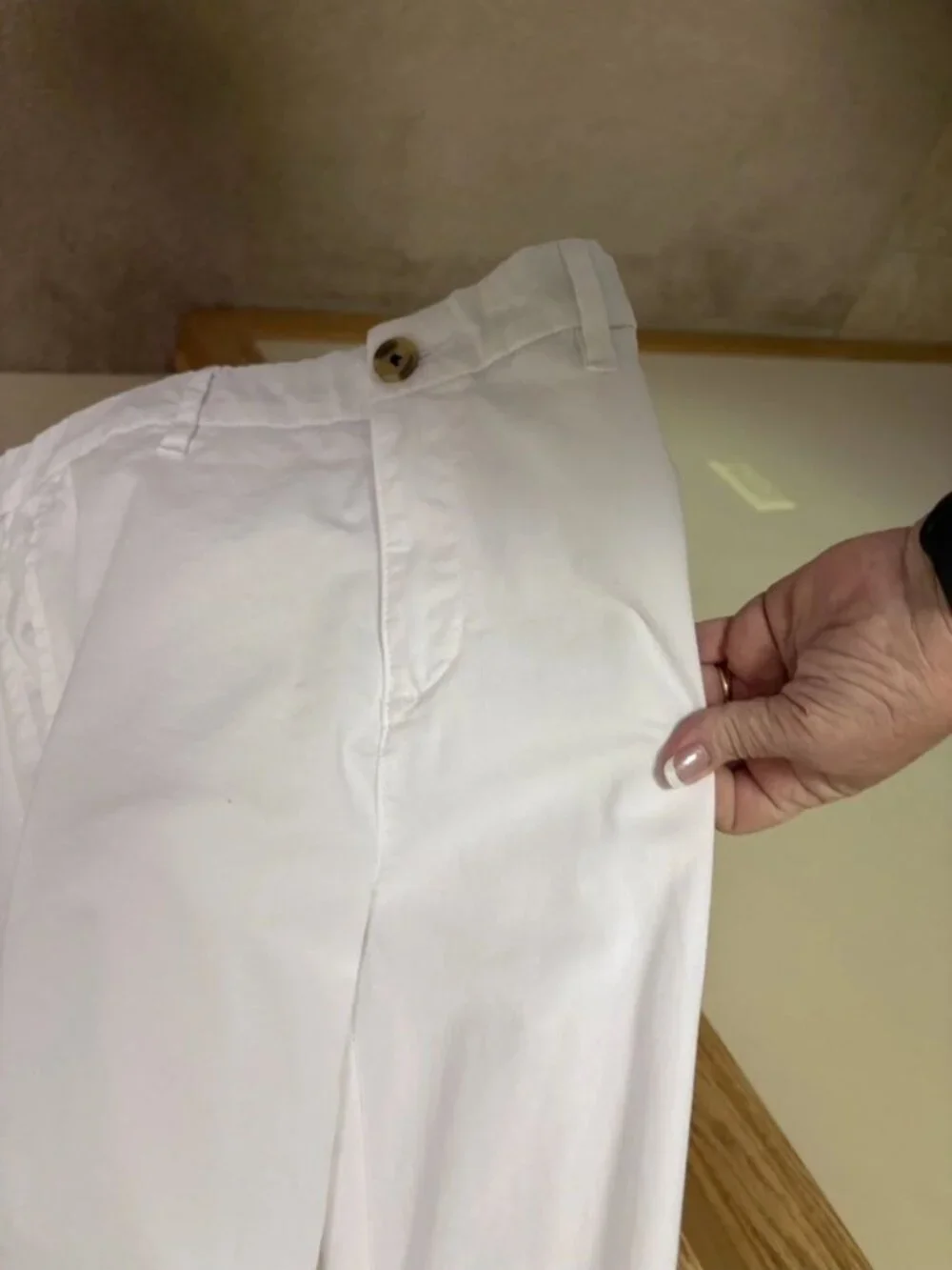 Tommy Hilfiger Women's Pants White Sz 12 Flat Front Chino Cotton 28" Inseam - Picture 9 of 11